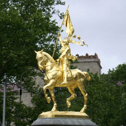 Emmanuel Frémiet's Joan of Arc near the Philadelphia Museum of Art