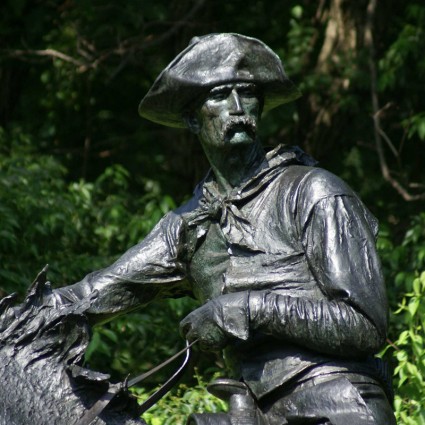 Detail of Cowboy by Frederic Remington