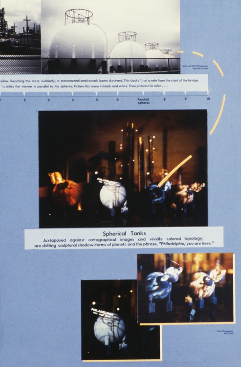 Leni Schwendinger's proposal: <em>Equate Time With Distance</em>. Photo Wayne Cozzolino © 1987.