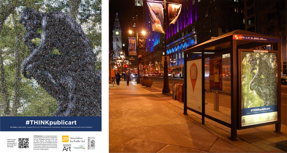 #THINKpublicart photomosaic and bus shelter