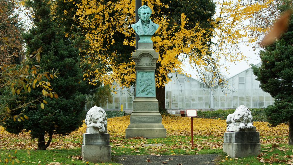 Henry Baerer's Franz Schubert near the Horticulture Center