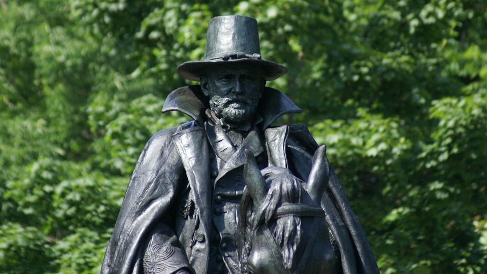 A detail of General Grant's face