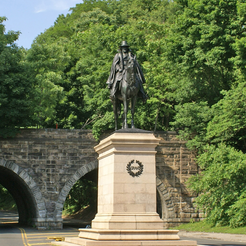 Artists French and Potter's sculpture of General Ulysses S. Grant on Kelly Drive