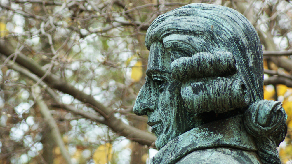 Idusch and Son's bust of Joseph Haydn in West Fairmount Park