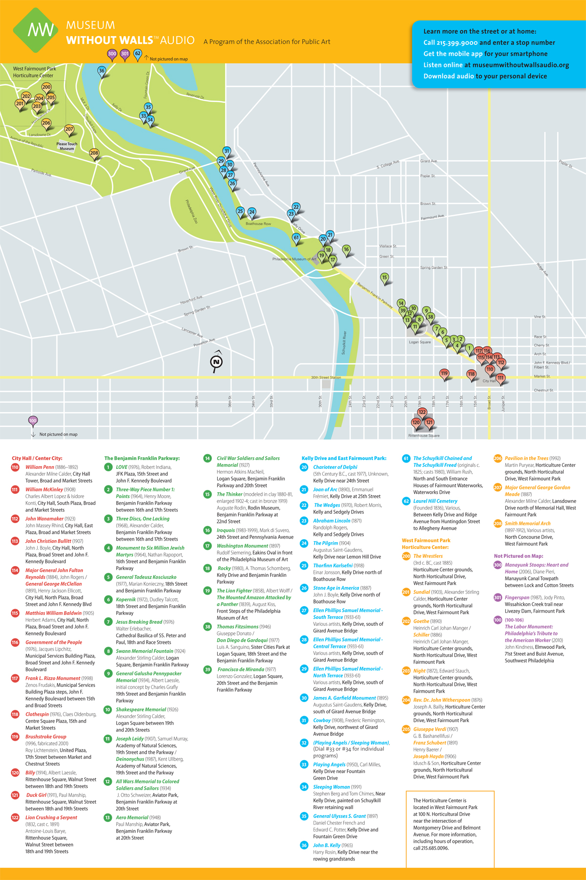 Museum Without Walls™ AUDIO brochure map