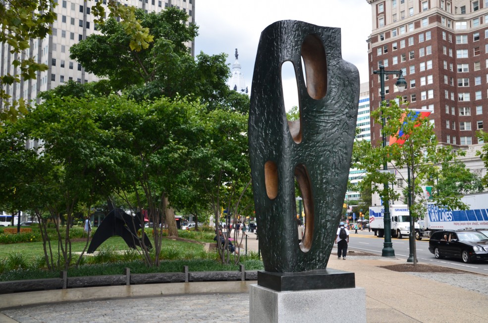 Barbara Hepworth's <em>Rock Form (Porthcurno)</em> (1964), acquired and installed by the Association for Public Art. Photo Alec Rogers © 2014 for aPA.