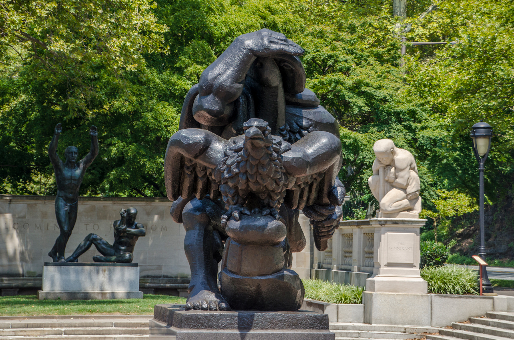 The Spirit of Enterprise sculpture in the Ellen Phillips Samuel Memorial along Kelly Drive
