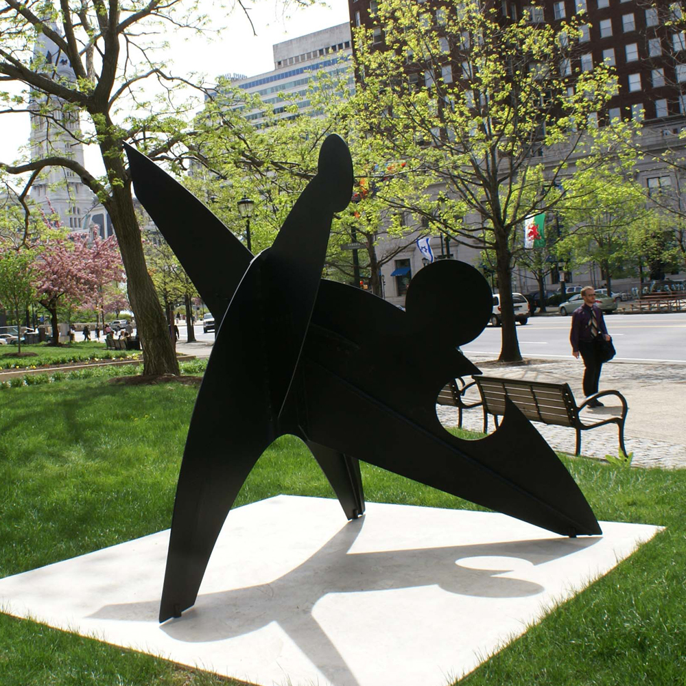 Alexander Calder's sculpture, Three Discs, One Lacking