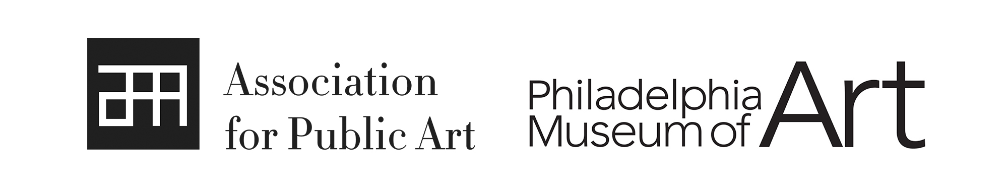 Logos for the Association for Public Art and the Philadelphia Museum of Art
