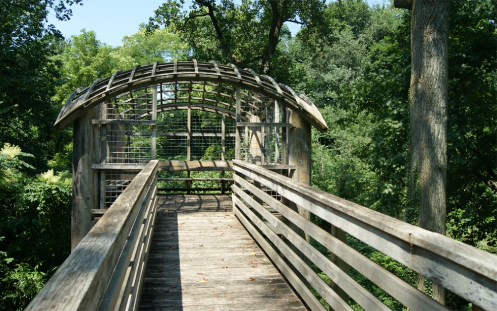 <em>Pavilion in the Trees</em> (1993) by artist Martin Puryear. Photo Caitlin Martin for the Association for Public Art.