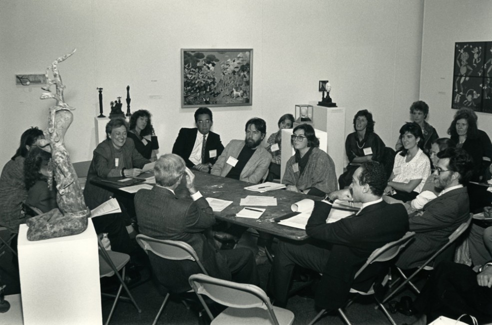 Public Art School, Fleisher Art Memorial, "Working with Developers," led by Ari Sikora; part of Public Art in America '87. Photo Gary McKinnis © 1987 for the Association for Public Art