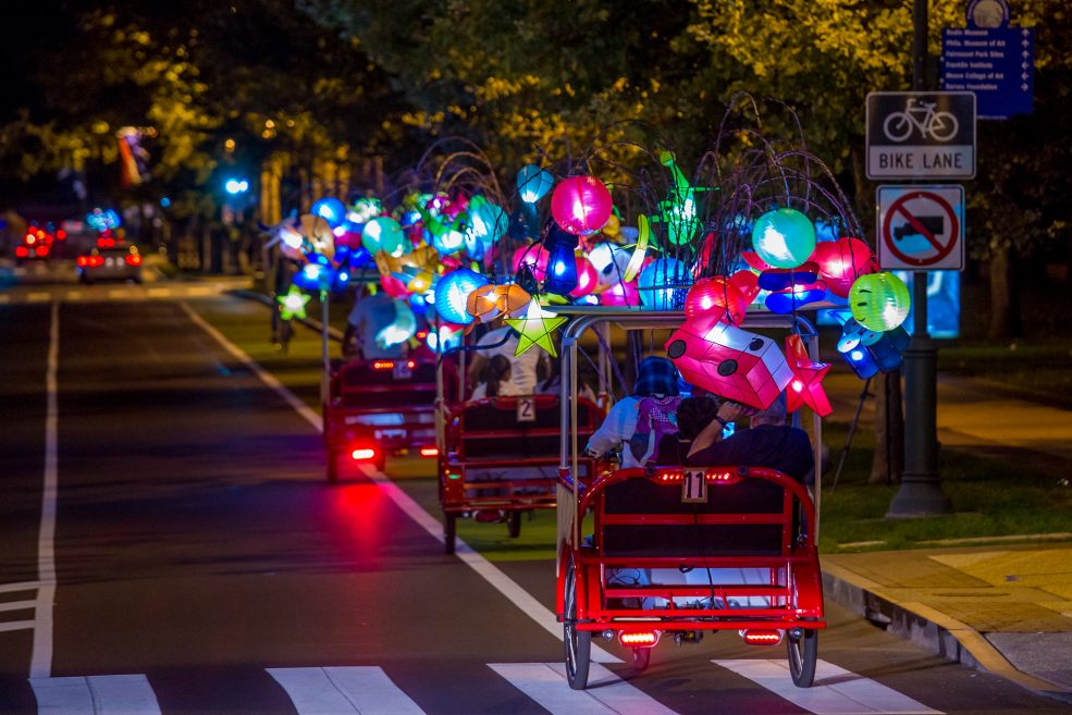 <em>Cai Guo-Qiang: Fireflies</em> on the Parkway. Photo Jeff Fusco Photography © 2017.