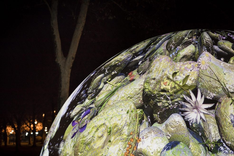 <em>Winter Fountains</em> (2017) by Jennifer Steinkamp, presented by Parkway Council and commissioned by Association for Public Art. Photo James Ewing Photography.