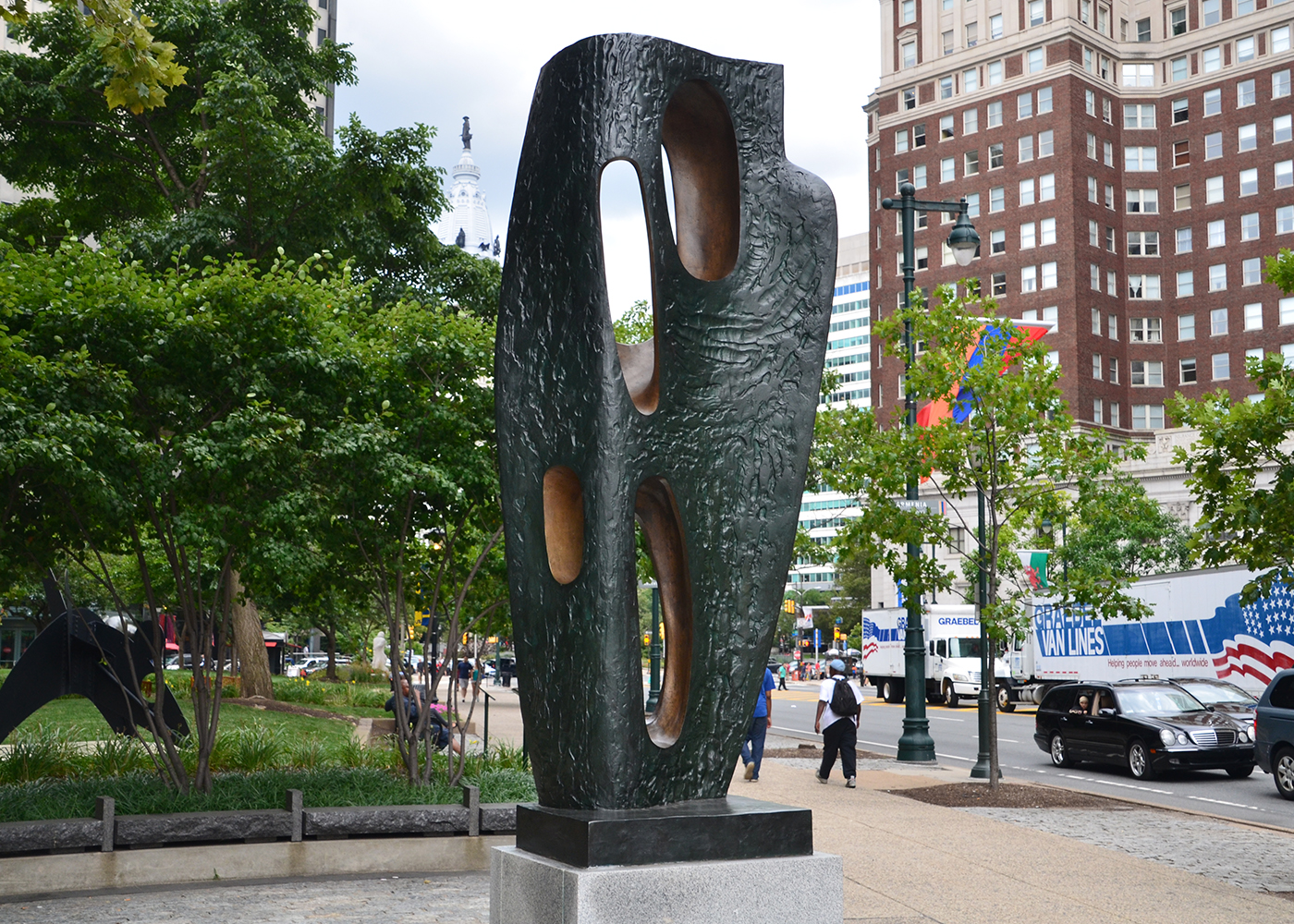 Rock Form sculpture on the Ben Franklin Parkway