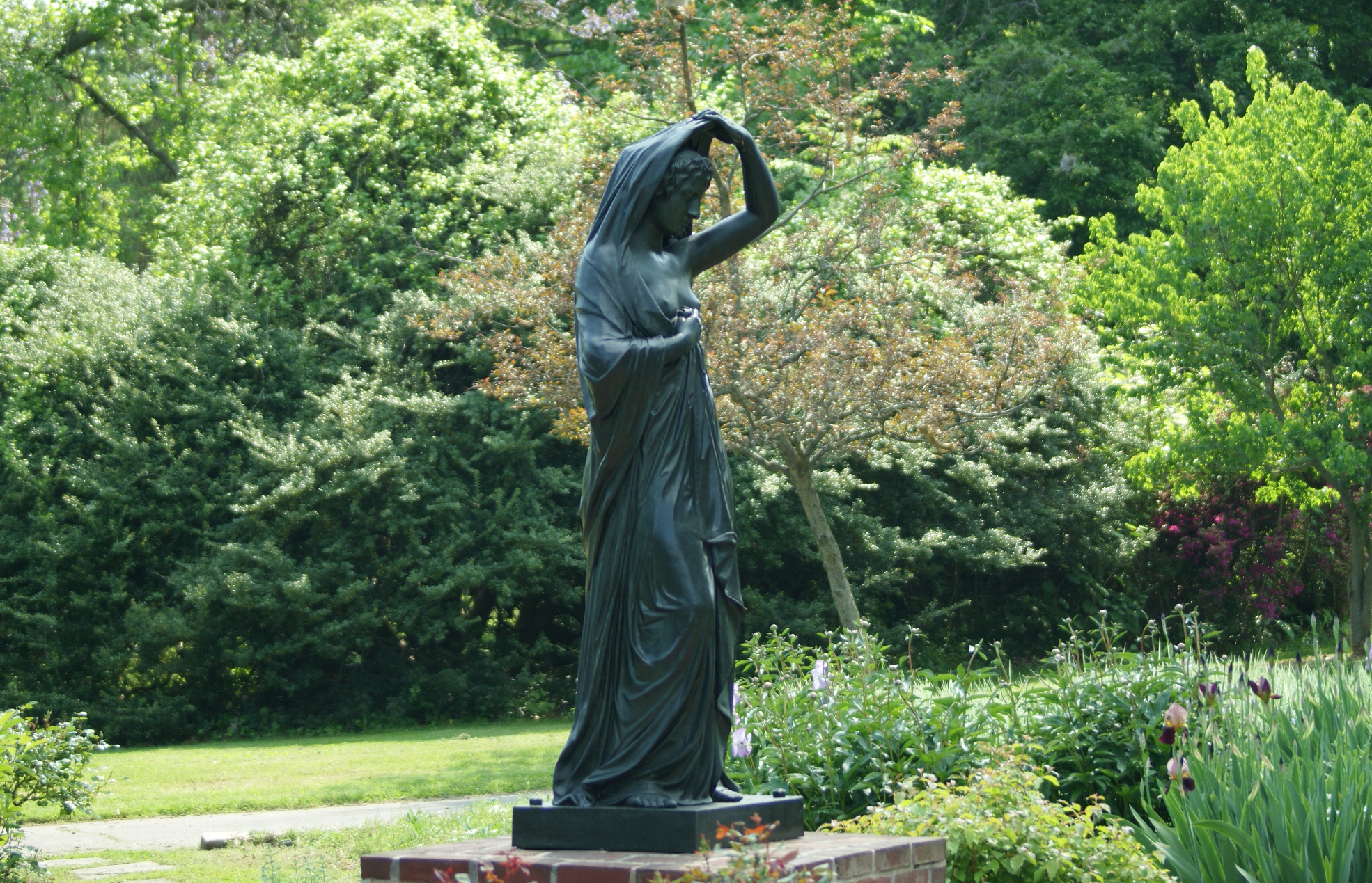 Night sculpture in Fairmount Park - a shrouded woman