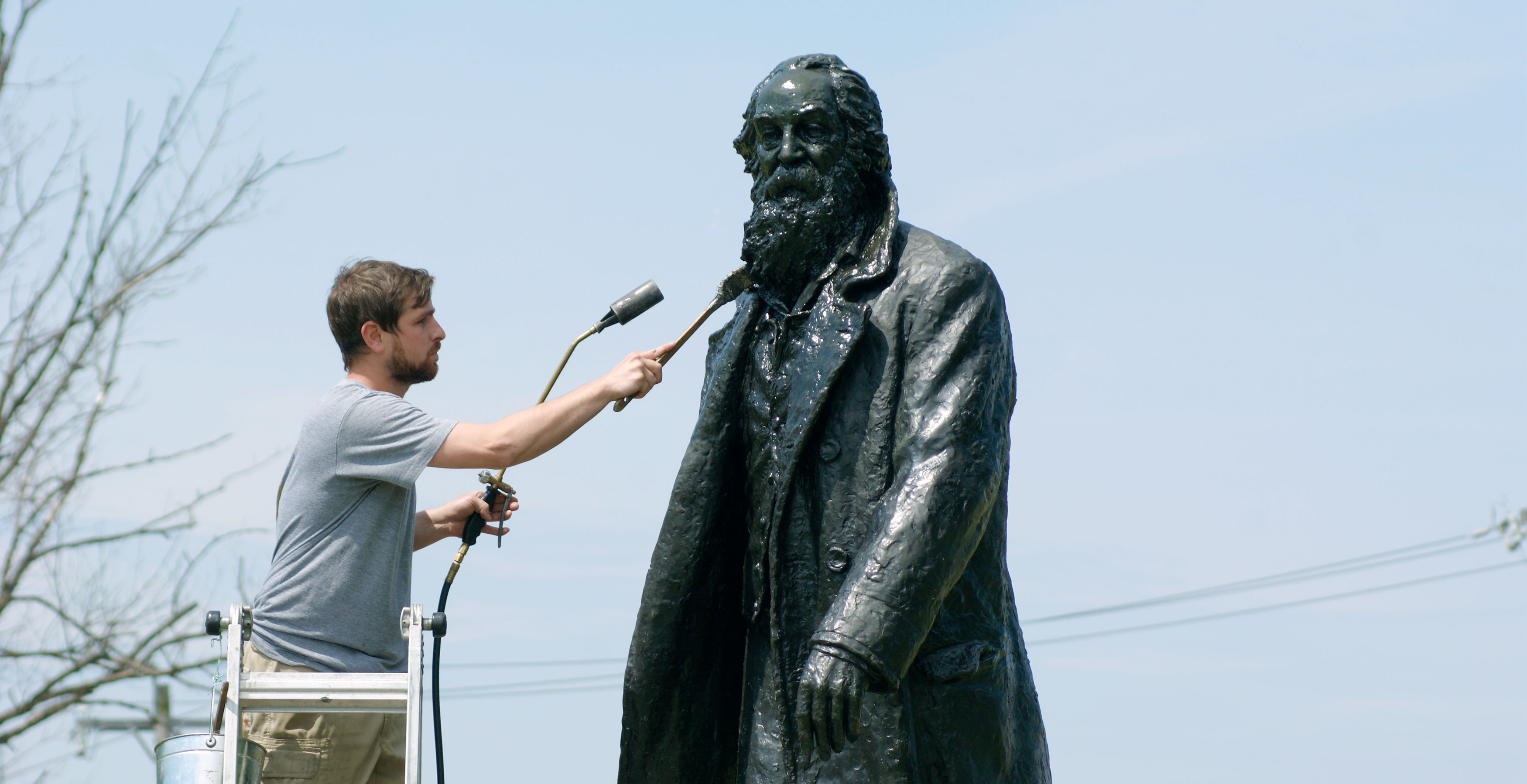 Conservation of Walt Whitman statue