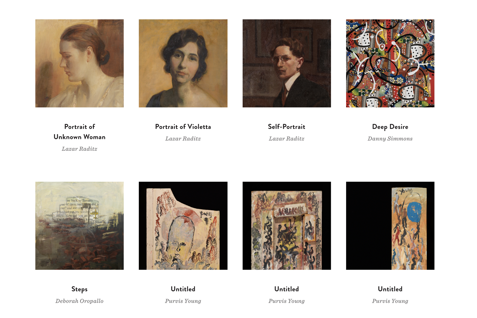 PAFA's online collection - screenshot