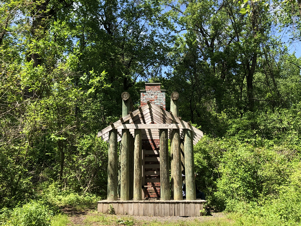 Thoreau's wooden hut in the park