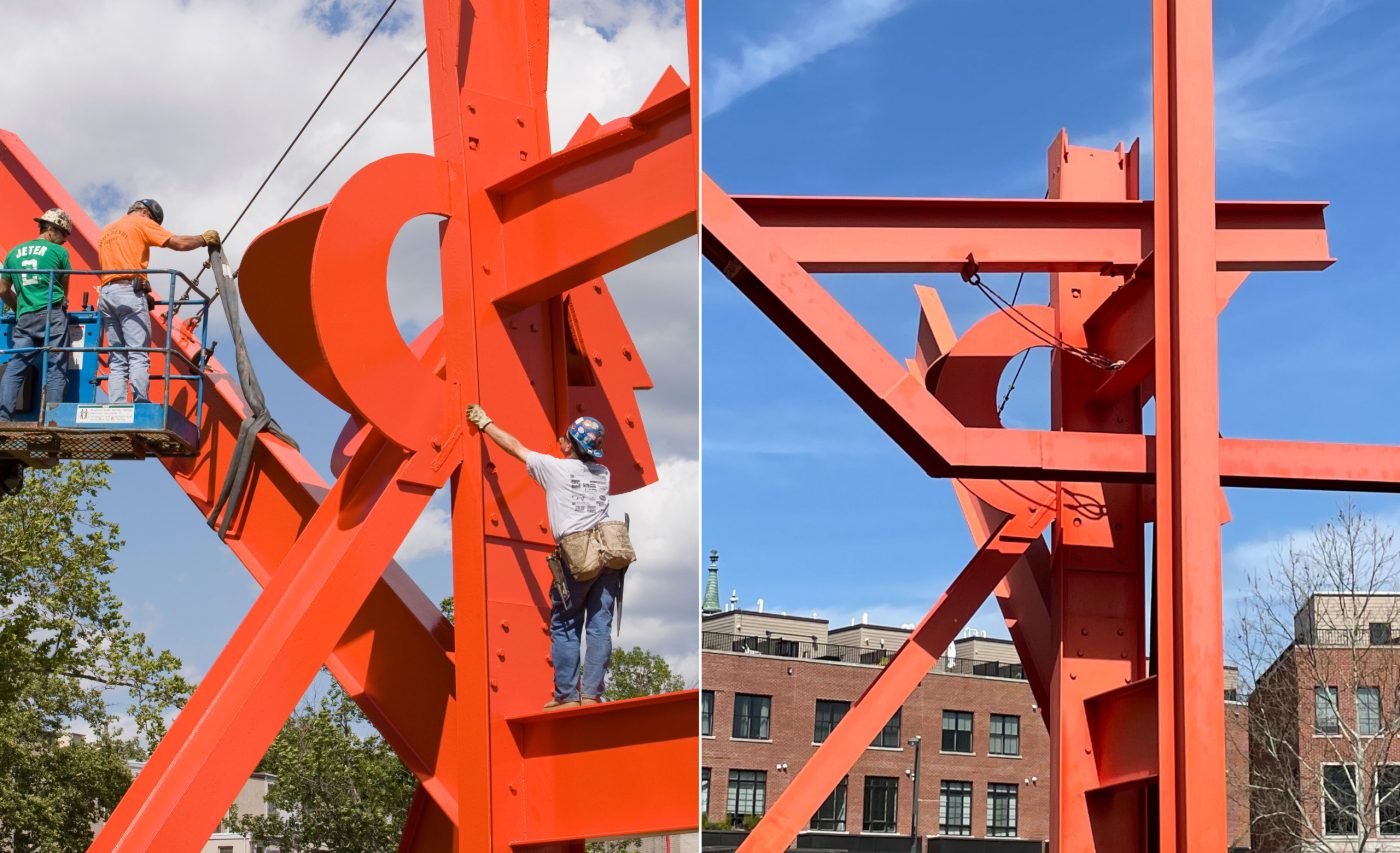 Mark di Suvero "Iroquois" Sculpture Departing for Major Restoration
