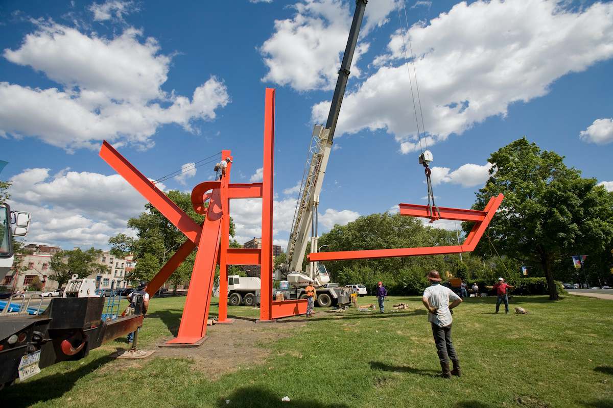 Mark di Suvero "Iroquois" Sculpture Departing for Major Restoration